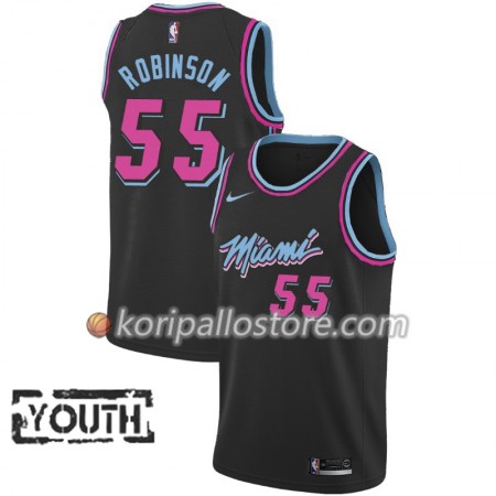 Miami Heat Duncan Robinson 55 2018-19 Nike City Edition Musta Lasten Pelipaidat Swingman